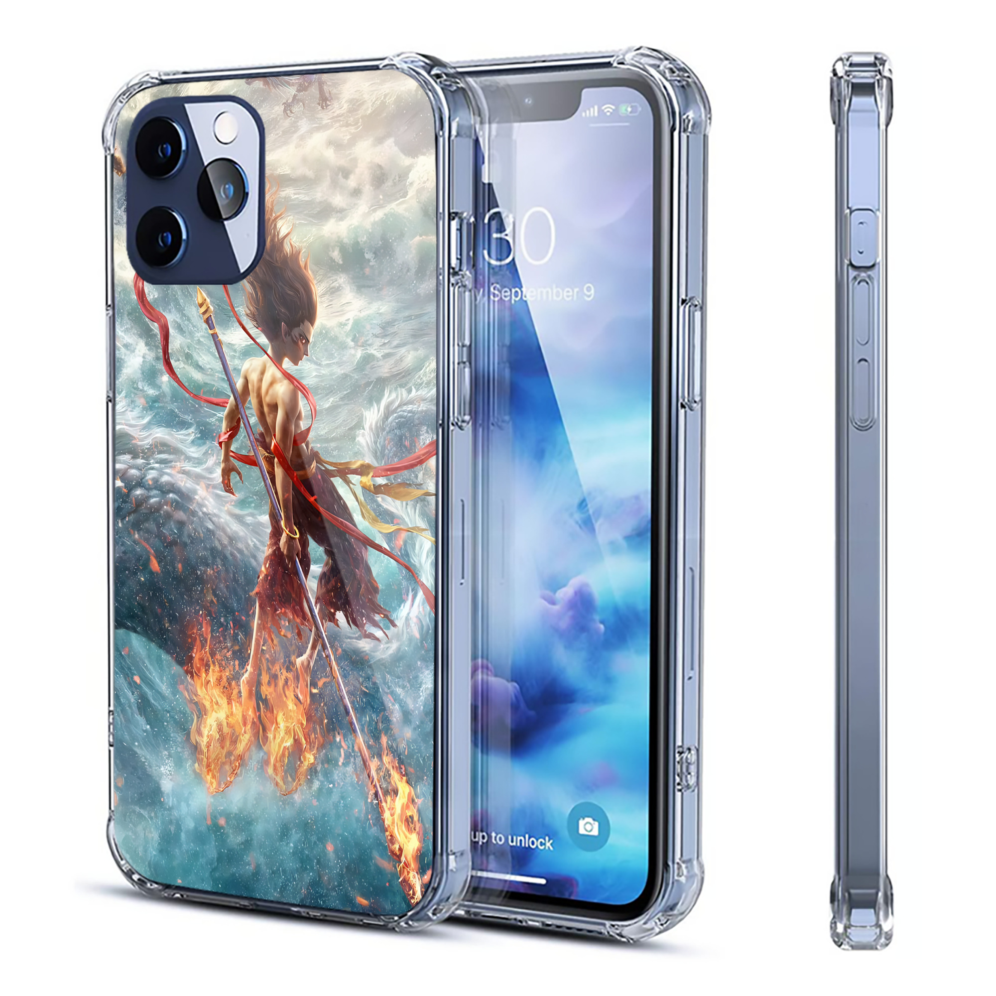 （画像用） Ne Zha 2 ナタ 魔童の大暴れ 【iPhone 12シリーズ対応】透明スマホケース（クリアソフトケース）